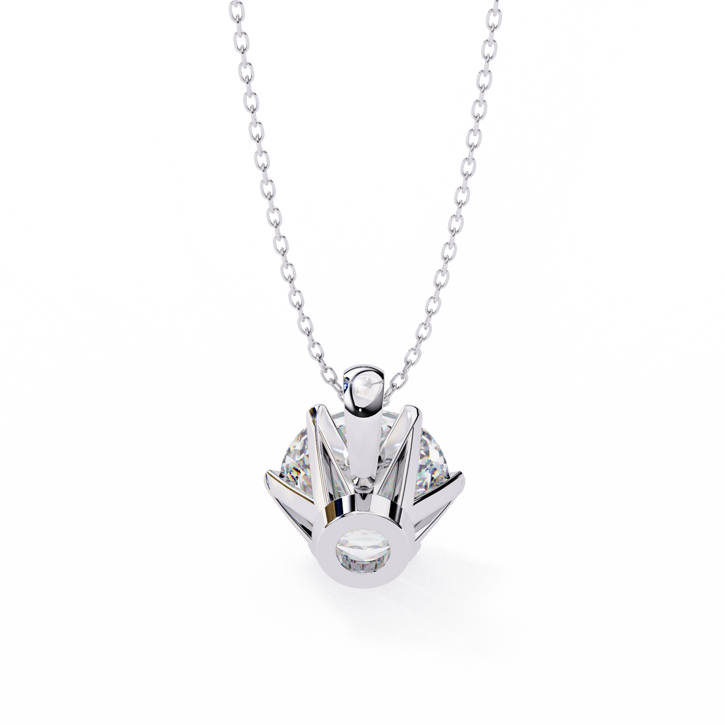 Aurora Classic Solitaire Diamond Pendant