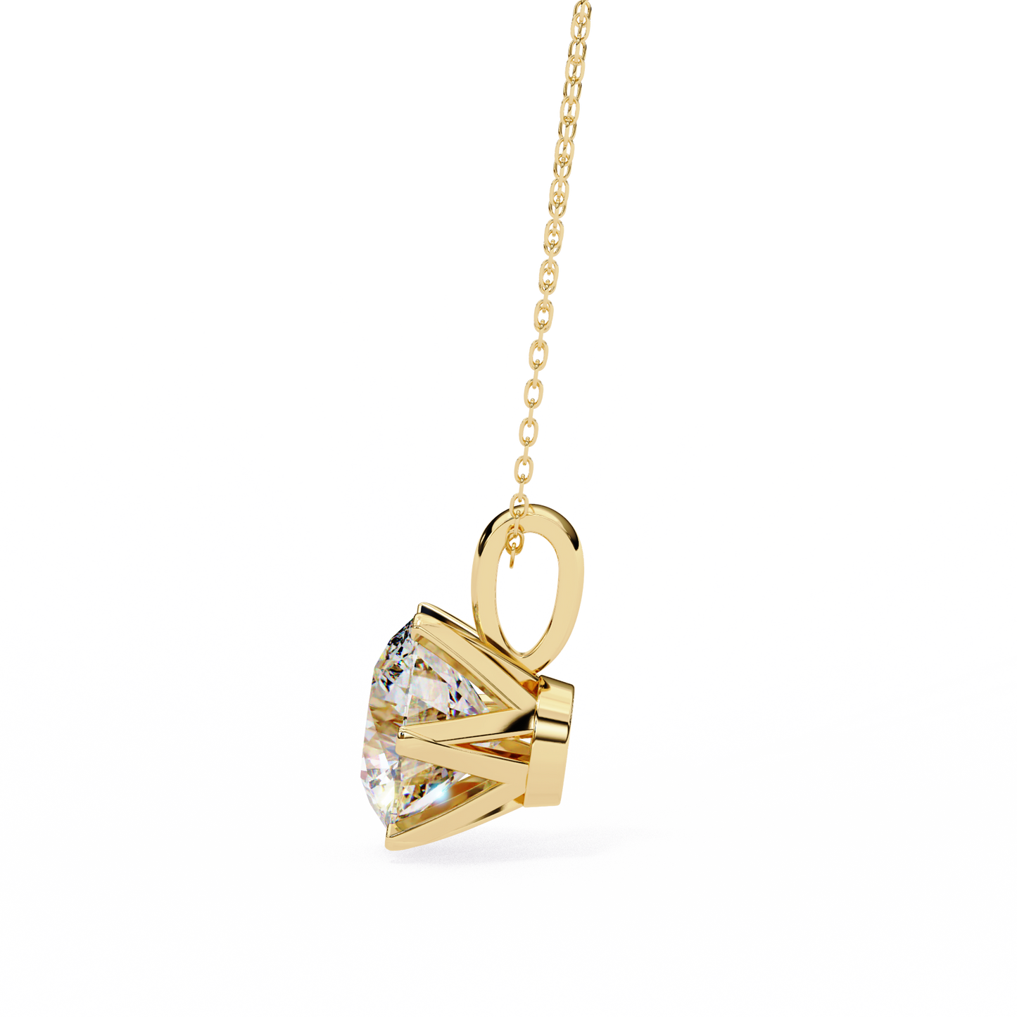 Aurora Classic Solitaire Diamond Pendant