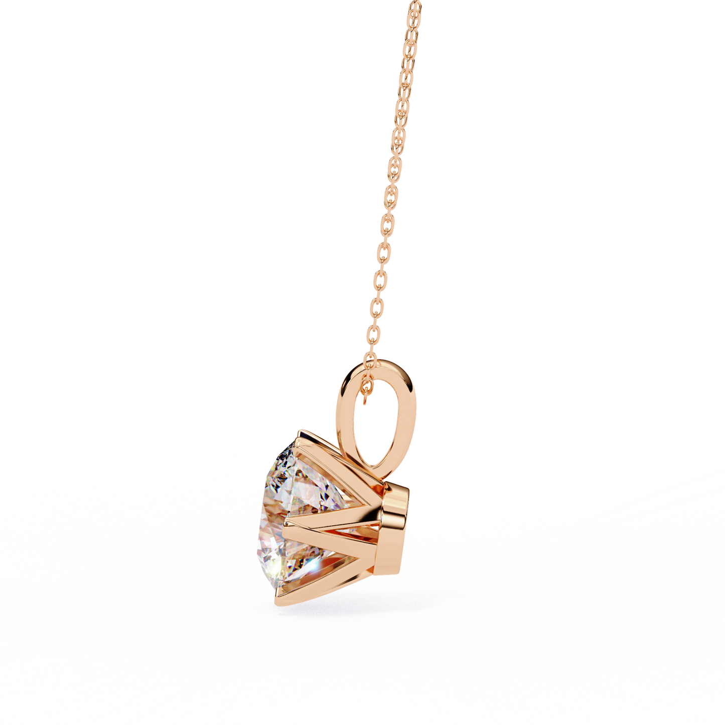 Aurora Classic Solitaire Diamond Pendant