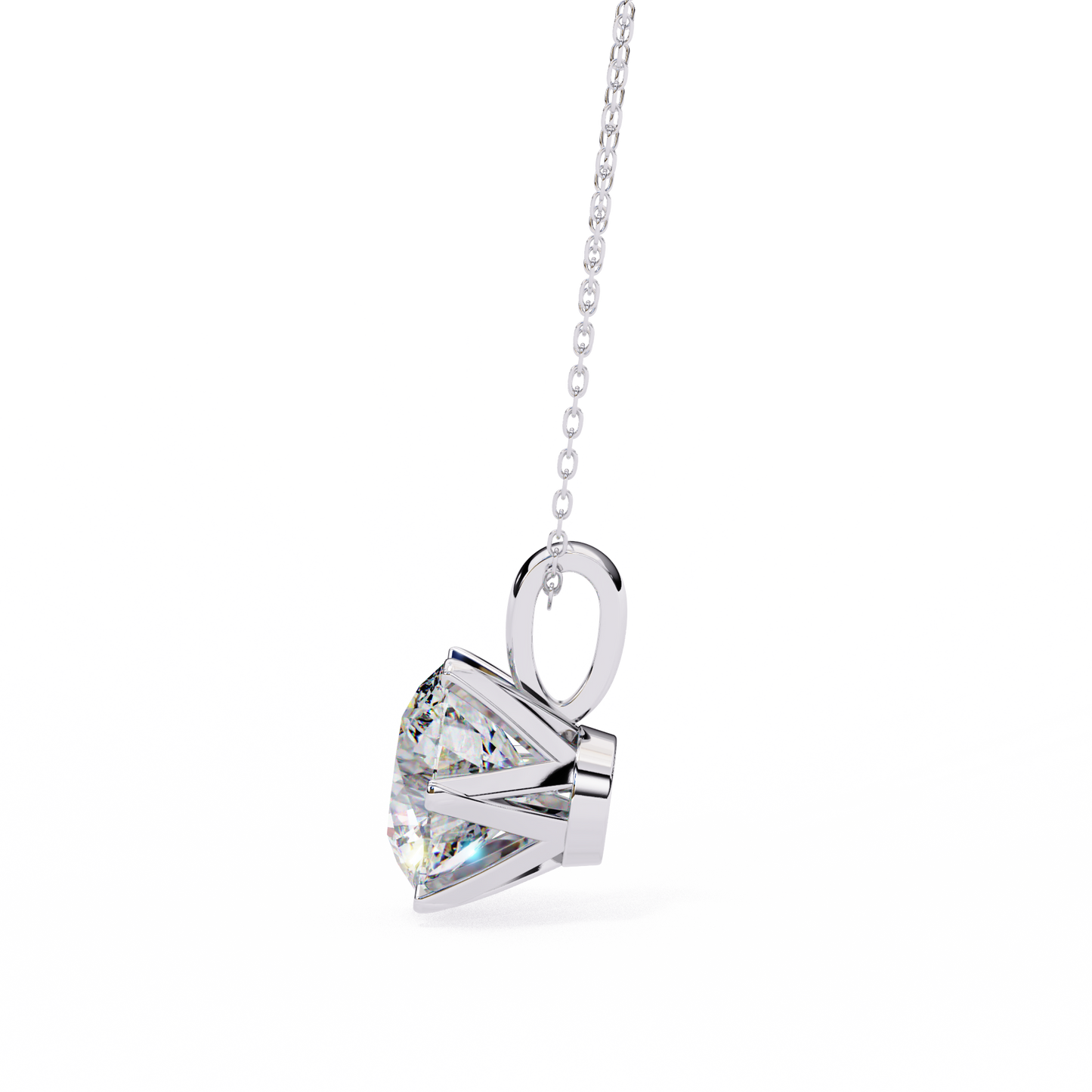 Aurora Classic Solitaire Diamond Pendant