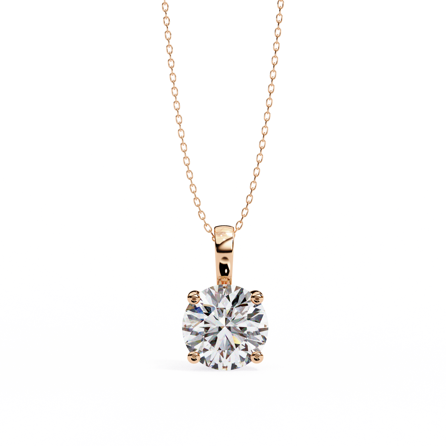 Radiant Solitaire Diamond Pendant