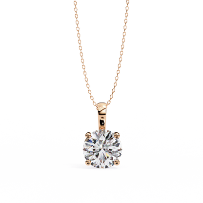 Radiant Solitaire Diamond Pendant