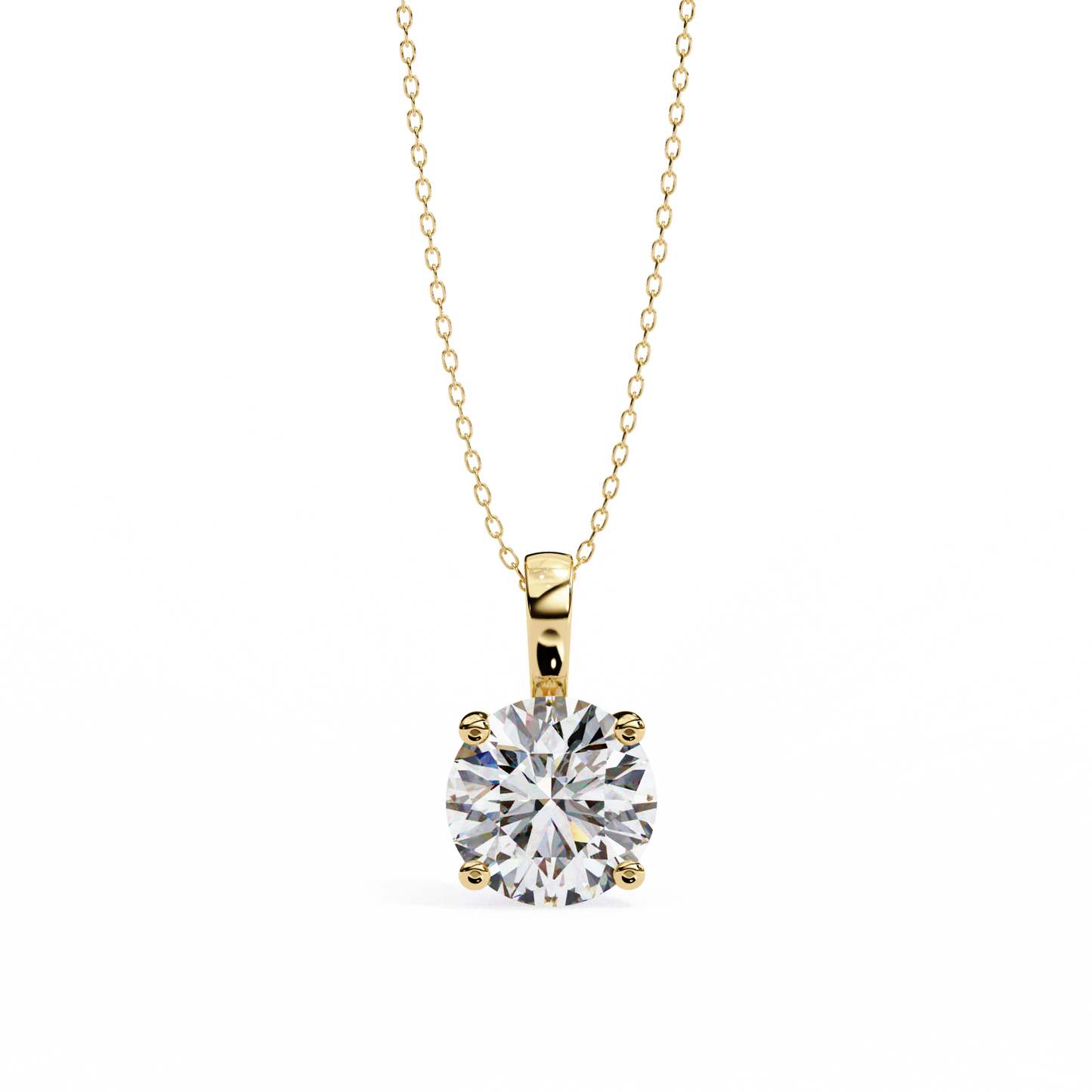 Radiant Solitaire Diamond Pendant