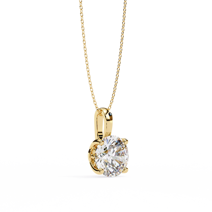 Radiant Solitaire Diamond Pendant