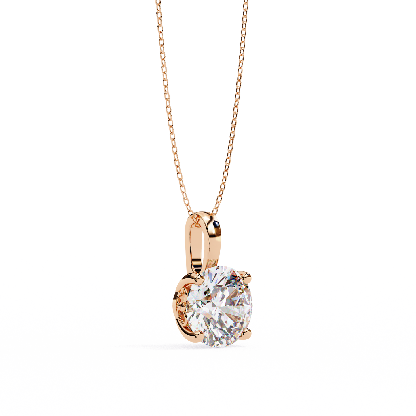 Radiant Solitaire Diamond Pendant