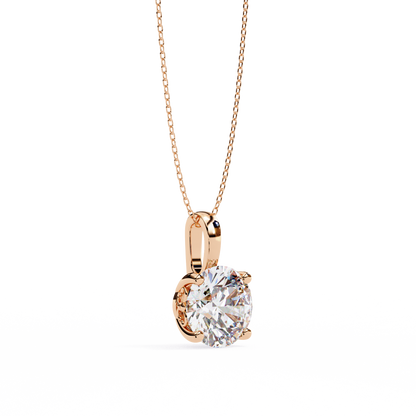 Radiant Solitaire Diamond Pendant