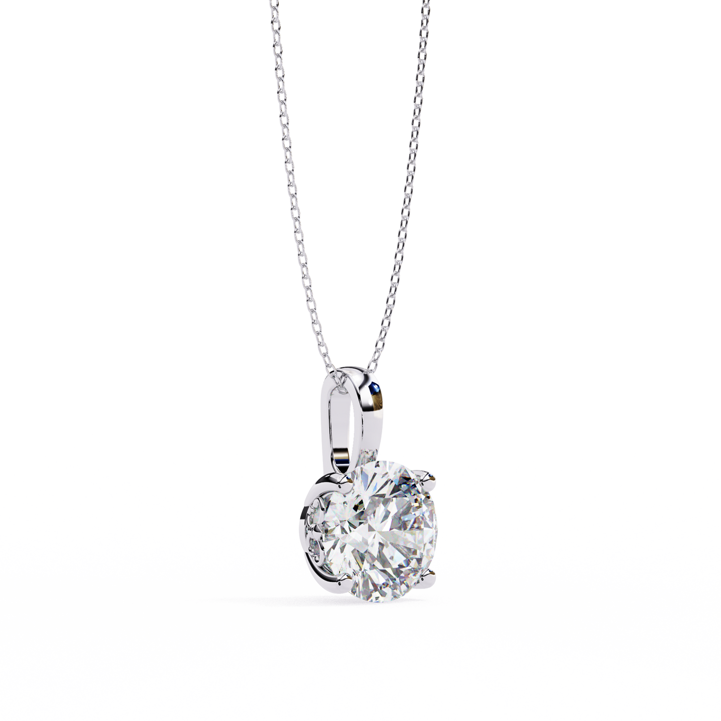 Radiant Solitaire Diamond Pendant