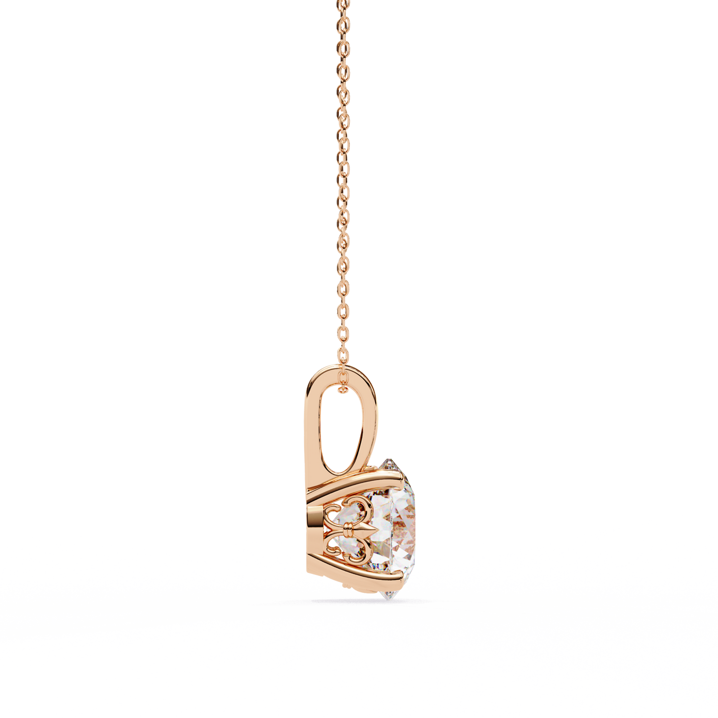Radiant Solitaire Diamond Pendant