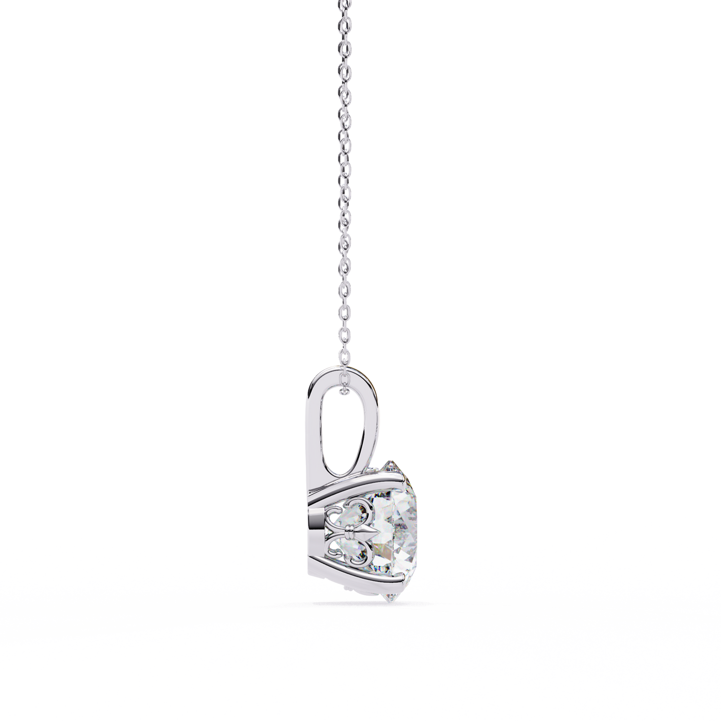 Radiant Solitaire Diamond Pendant