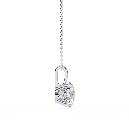 Radiant Solitaire Diamond Pendant
