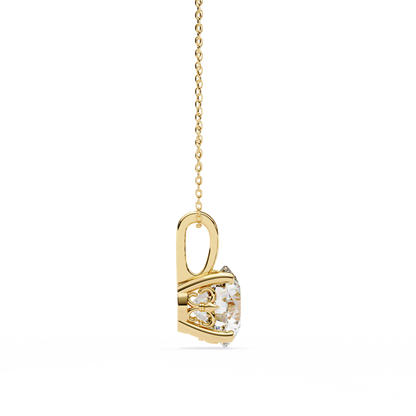 Radiant Solitaire Diamond Pendant