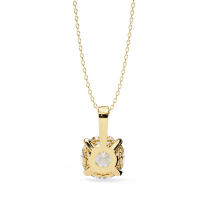 Radiant Solitaire Diamond Pendant
