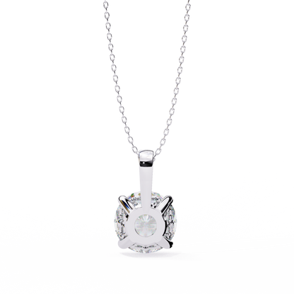 Radiant Solitaire Diamond Pendant