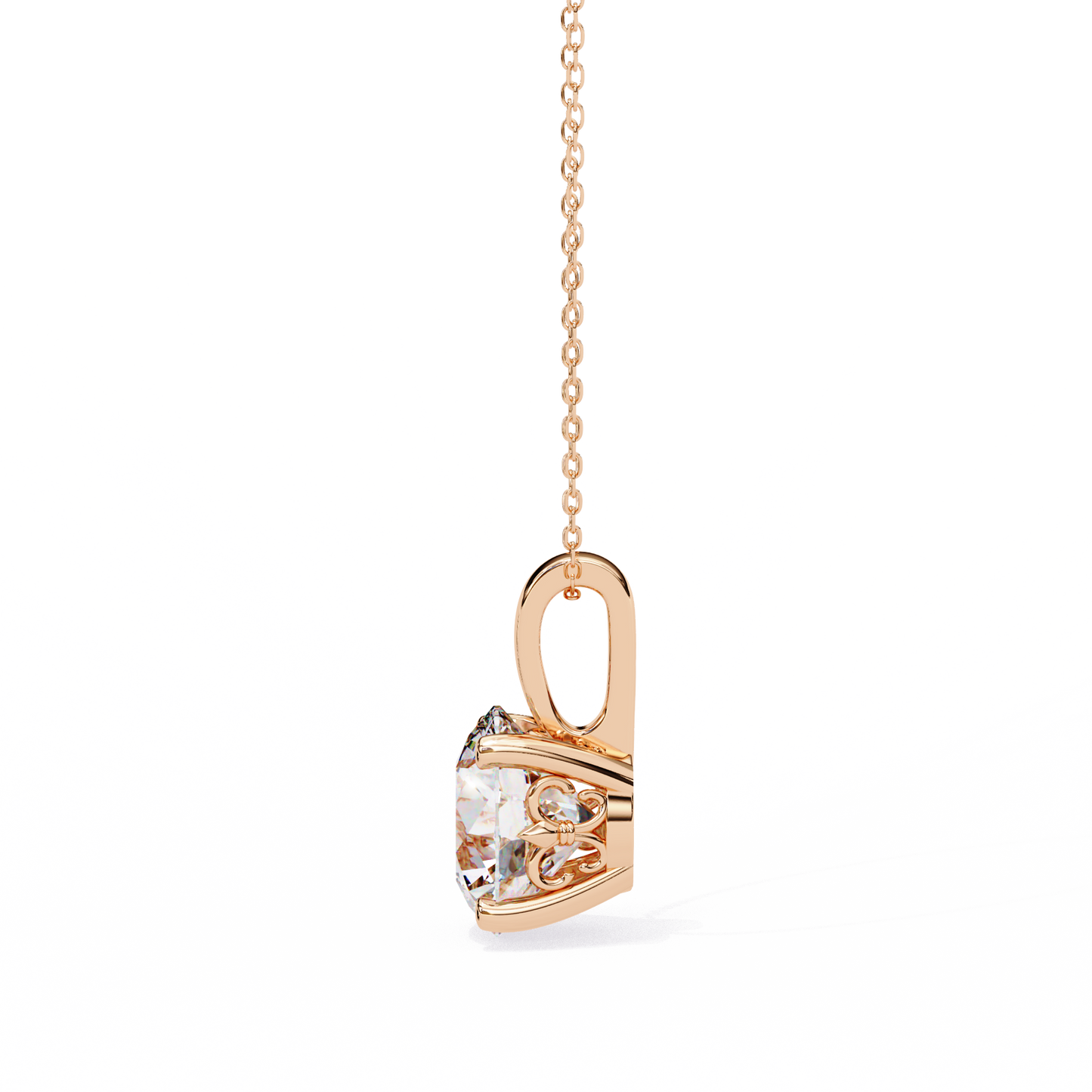 Radiant Solitaire Diamond Pendant