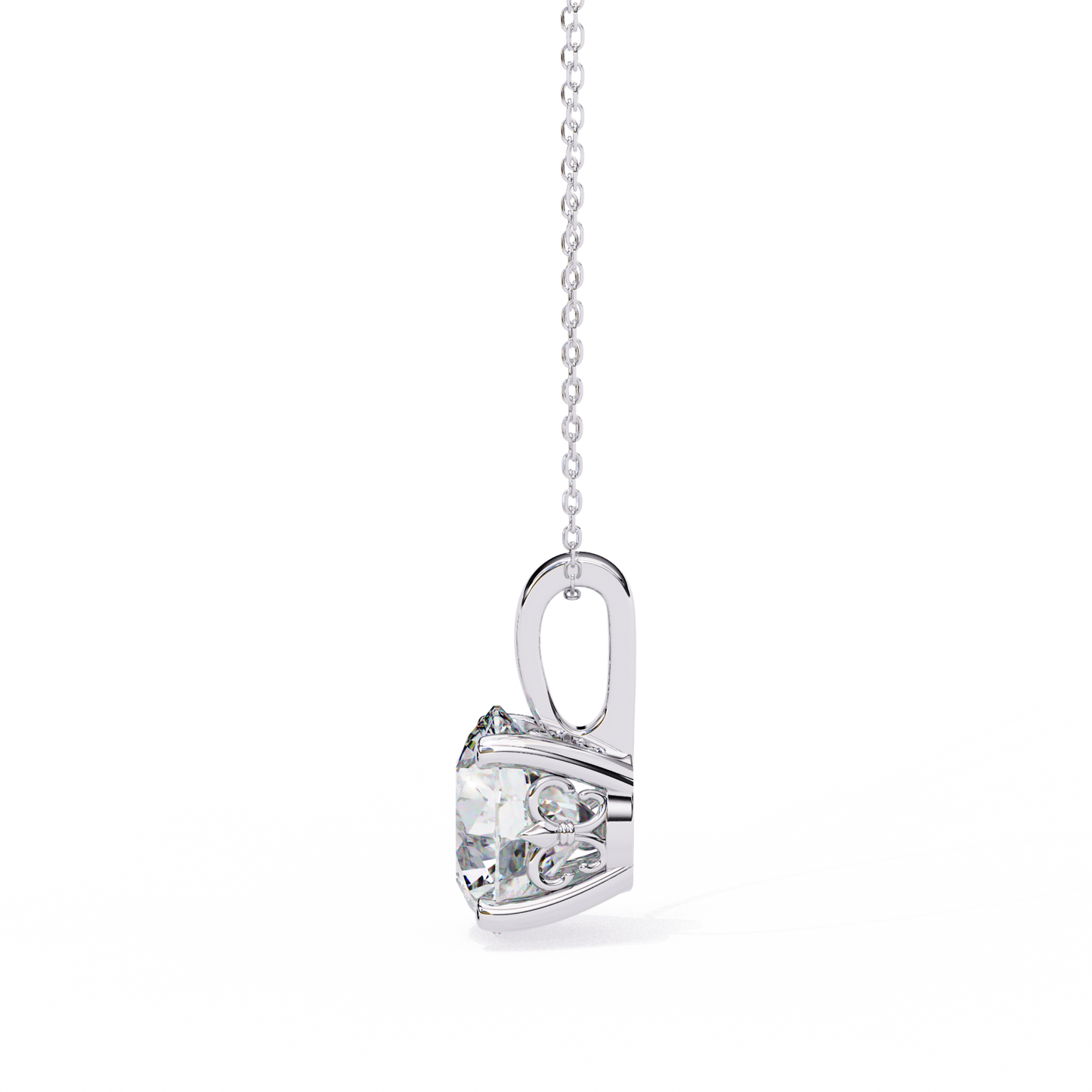 Radiant Solitaire Diamond Pendant