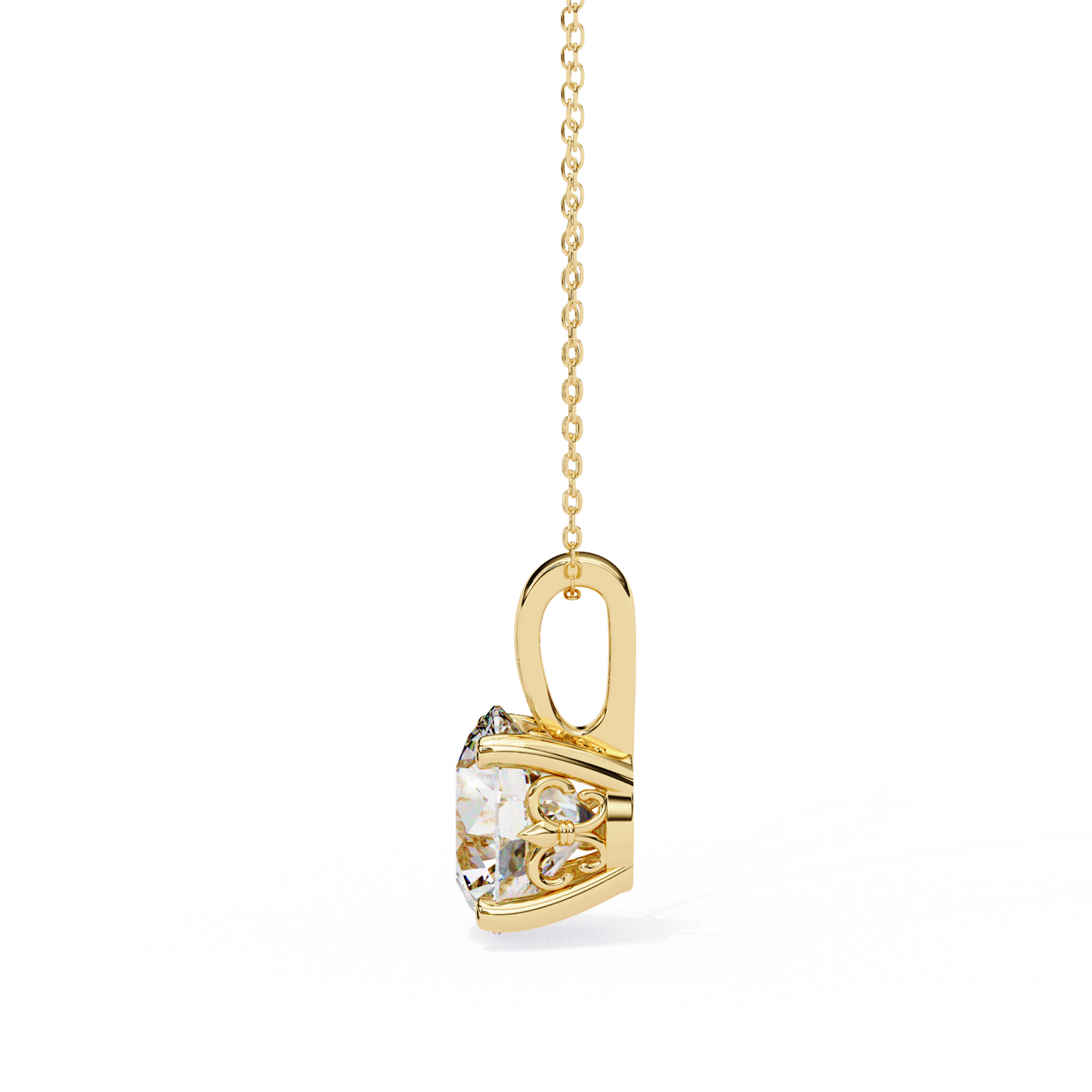 Radiant Solitaire Diamond Pendant