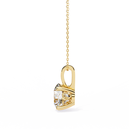 Radiant Solitaire Diamond Pendant