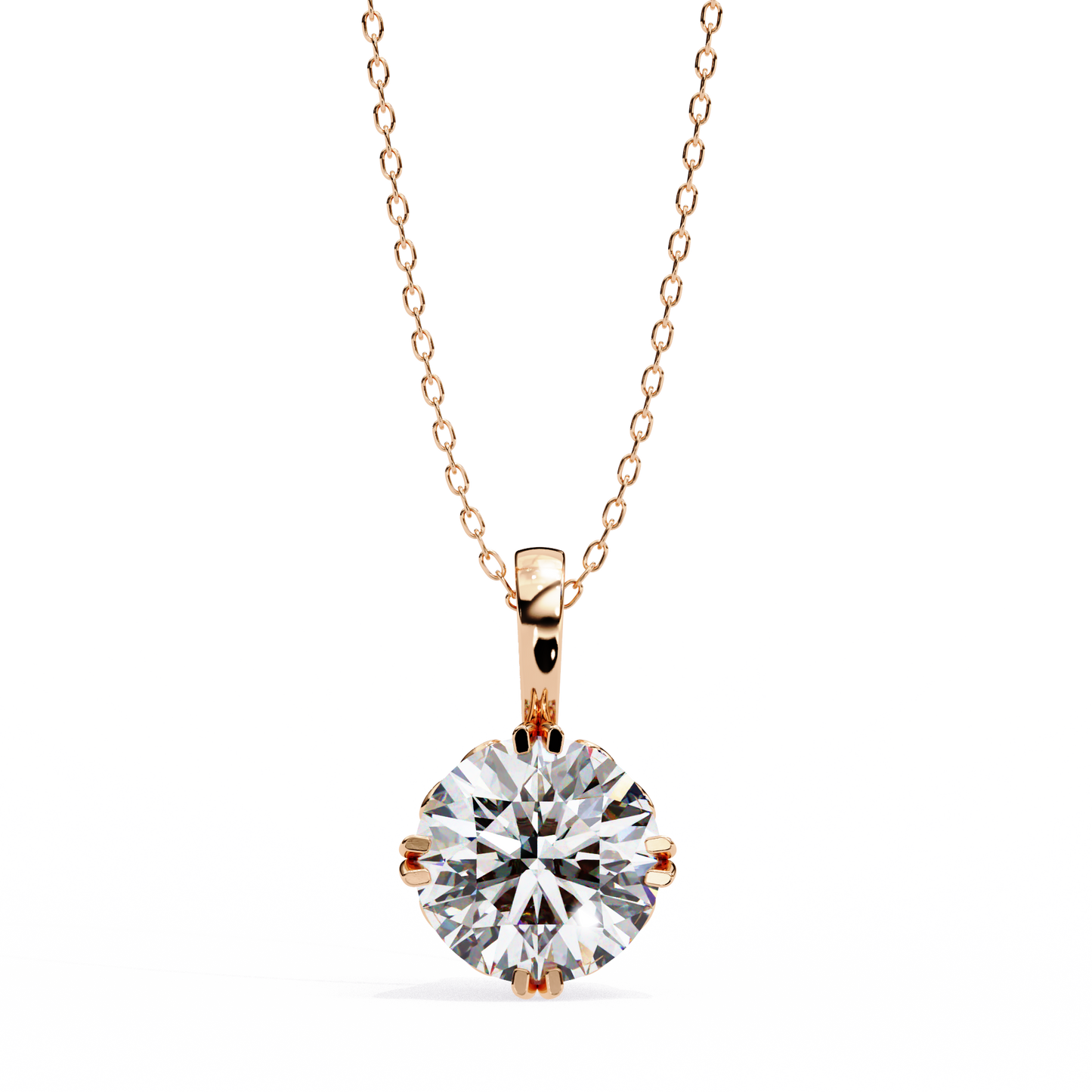Aurelia Gold Solitaire Diamond Pendant