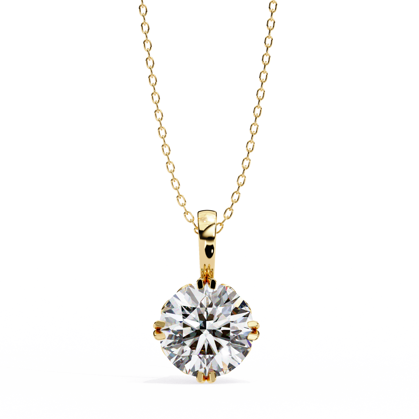 Aurelia Gold Solitaire Diamond Pendant