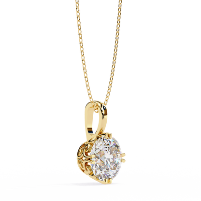 Aurelia Gold Solitaire Diamond Pendant
