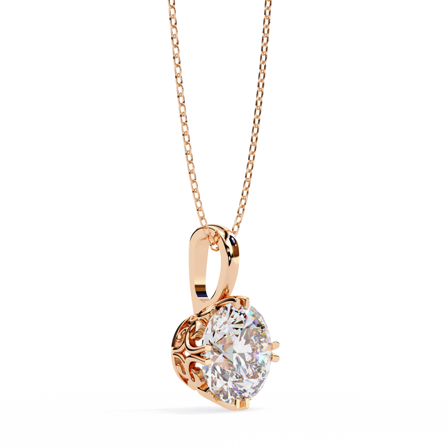 Aurelia Gold Solitaire Diamond Pendant
