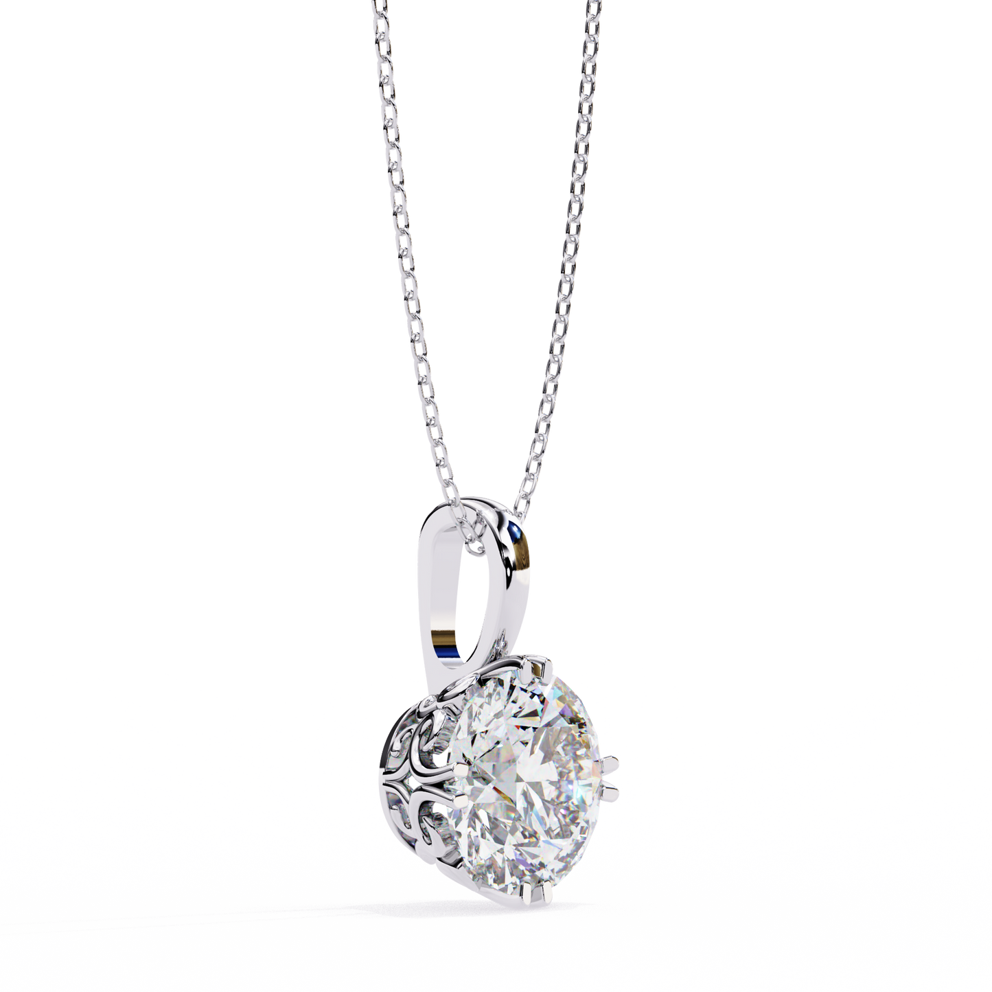 Aurelia Gold Solitaire Diamond Pendant