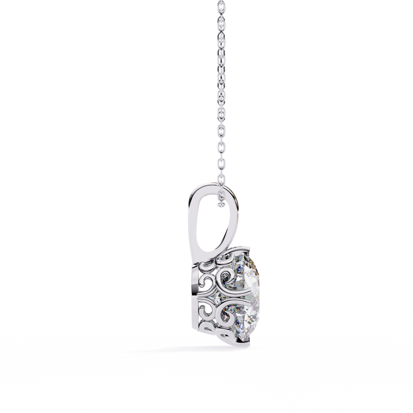 Aurelia Gold Solitaire Diamond Pendant