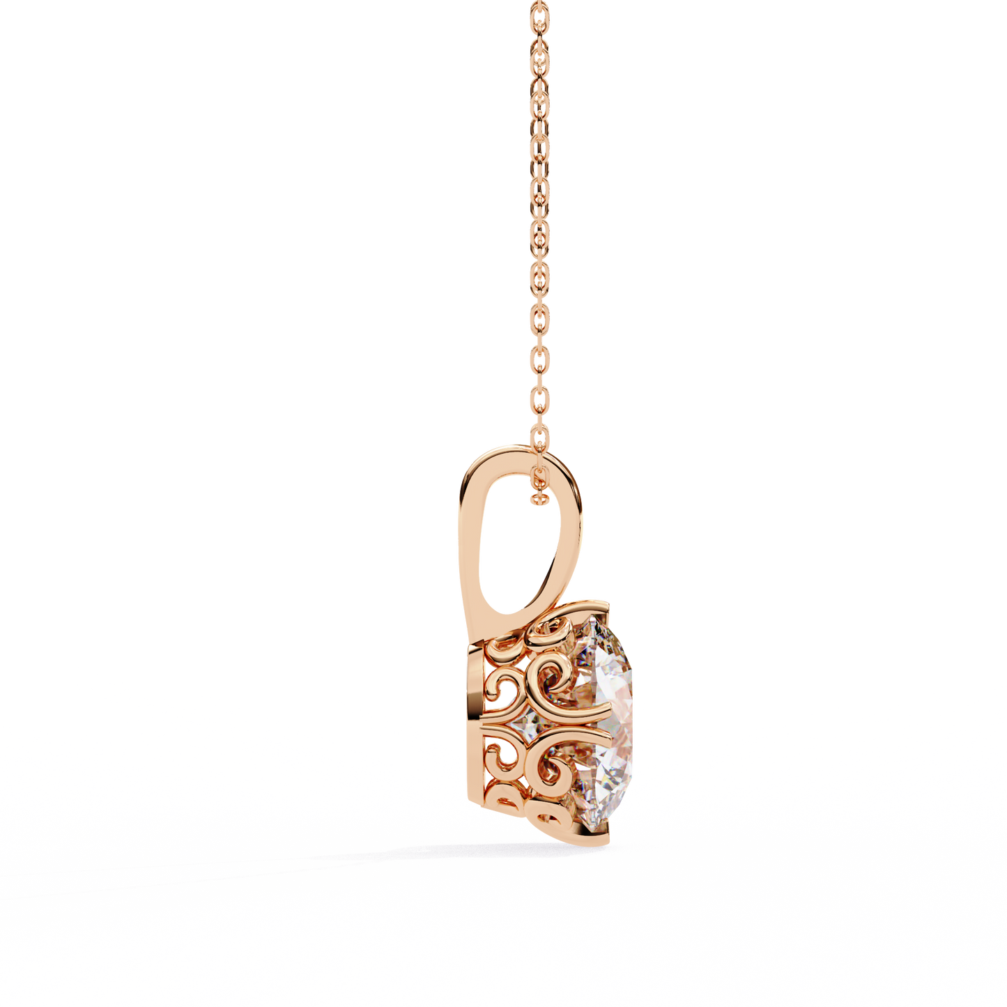 Aurelia Gold Solitaire Diamond Pendant