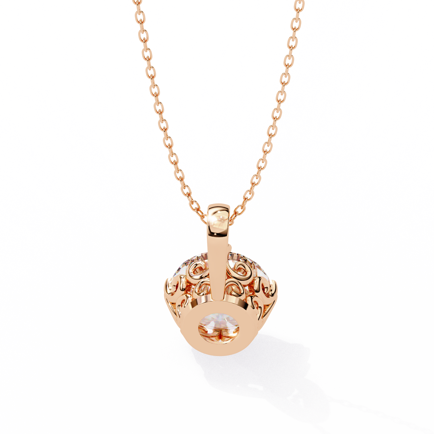 Aurelia Gold Solitaire Diamond Pendant