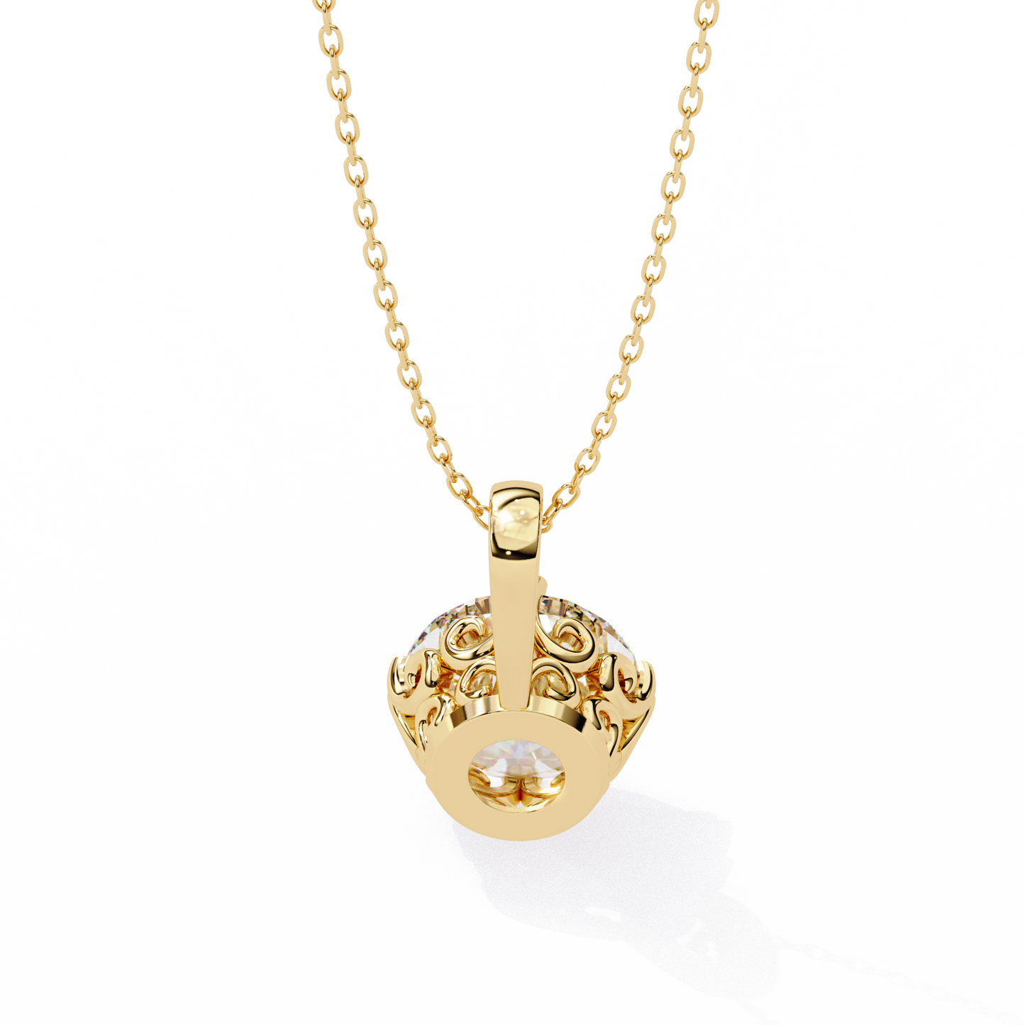 Aurelia Gold Solitaire Diamond Pendant