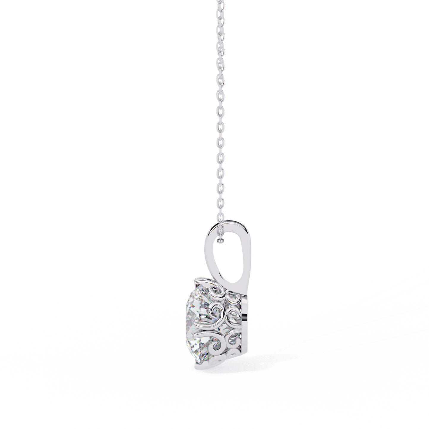 Aurelia Gold Solitaire Diamond Pendant