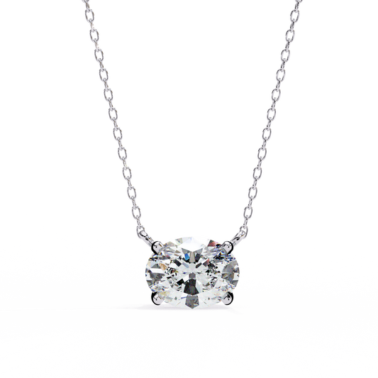 Aurelia Oval Solitaire Pendant