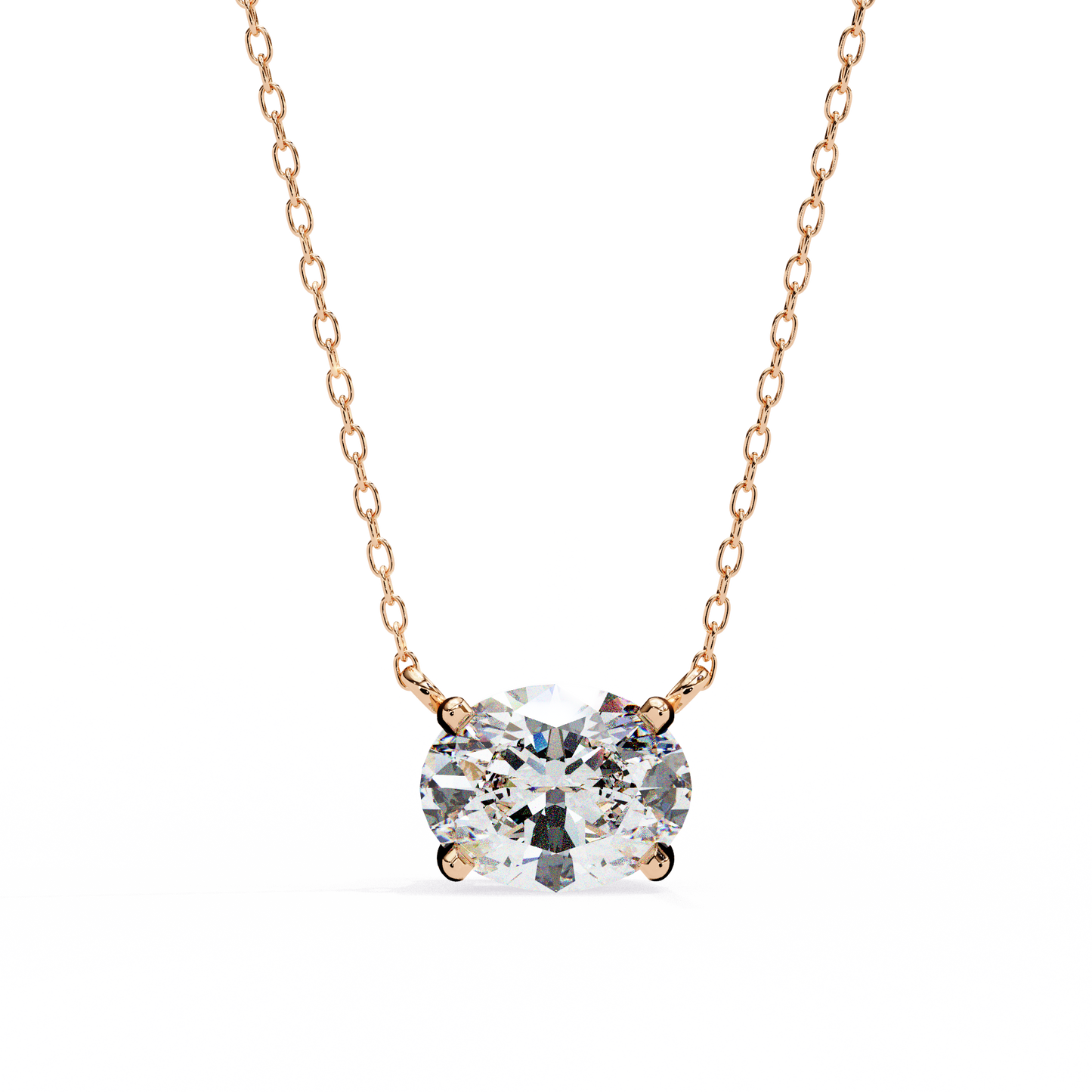 Aurelia Oval Solitaire Pendant