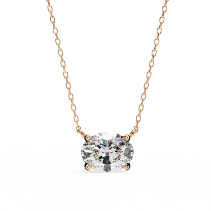 Aurelia Oval Solitaire Pendant