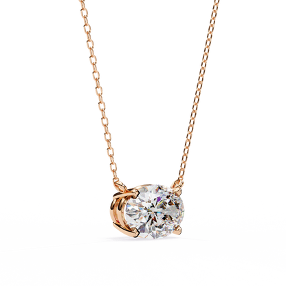 Aurelia Oval Solitaire Pendant