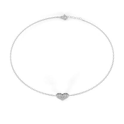 Diamond Heart Charm Bracelet