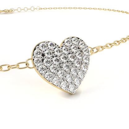 Diamond Heart Charm Bracelet