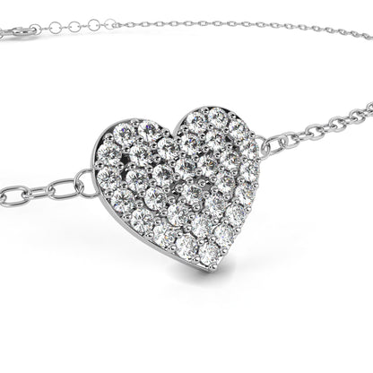 Diamond Heart Charm Bracelet