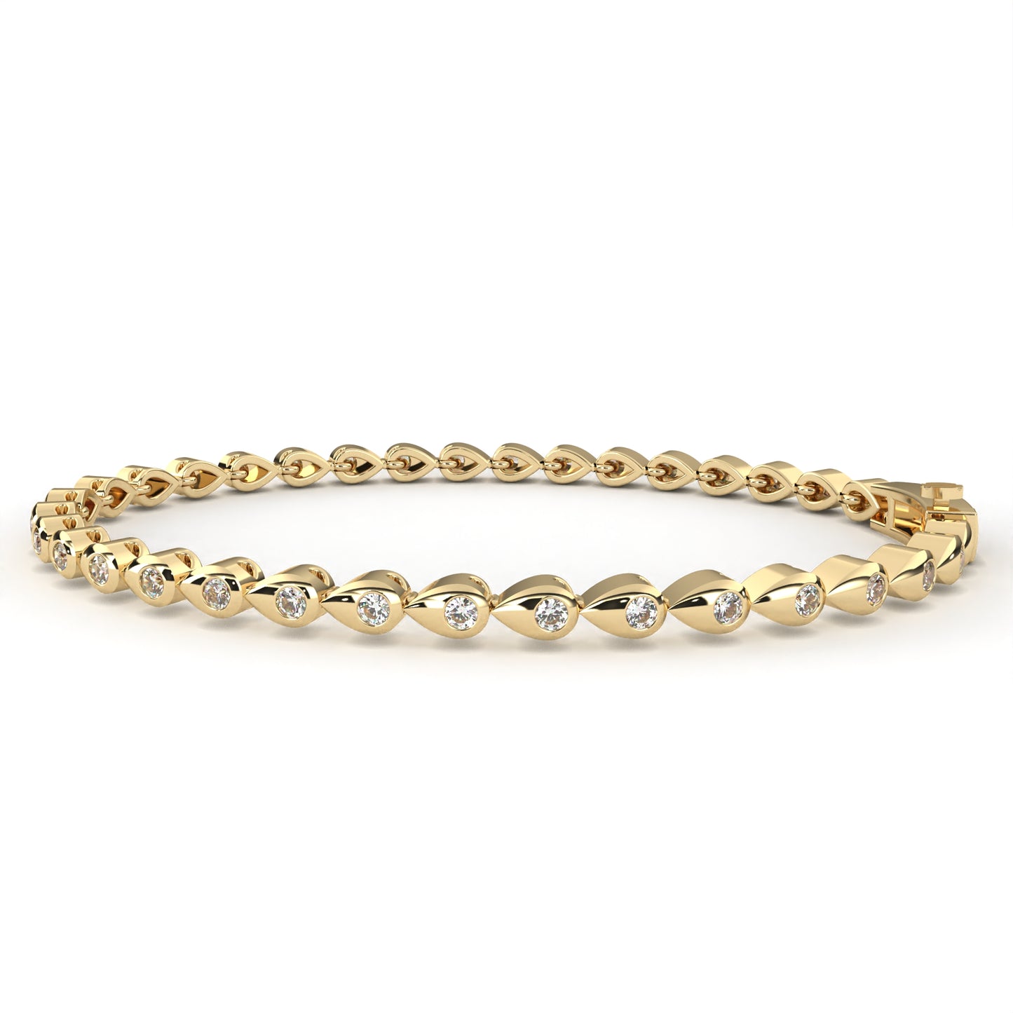Twisted Diamond Link Tennis Bracelet
