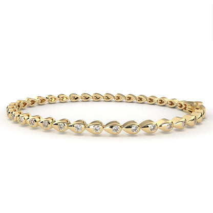 Twisted Diamond Link Tennis Bracelet