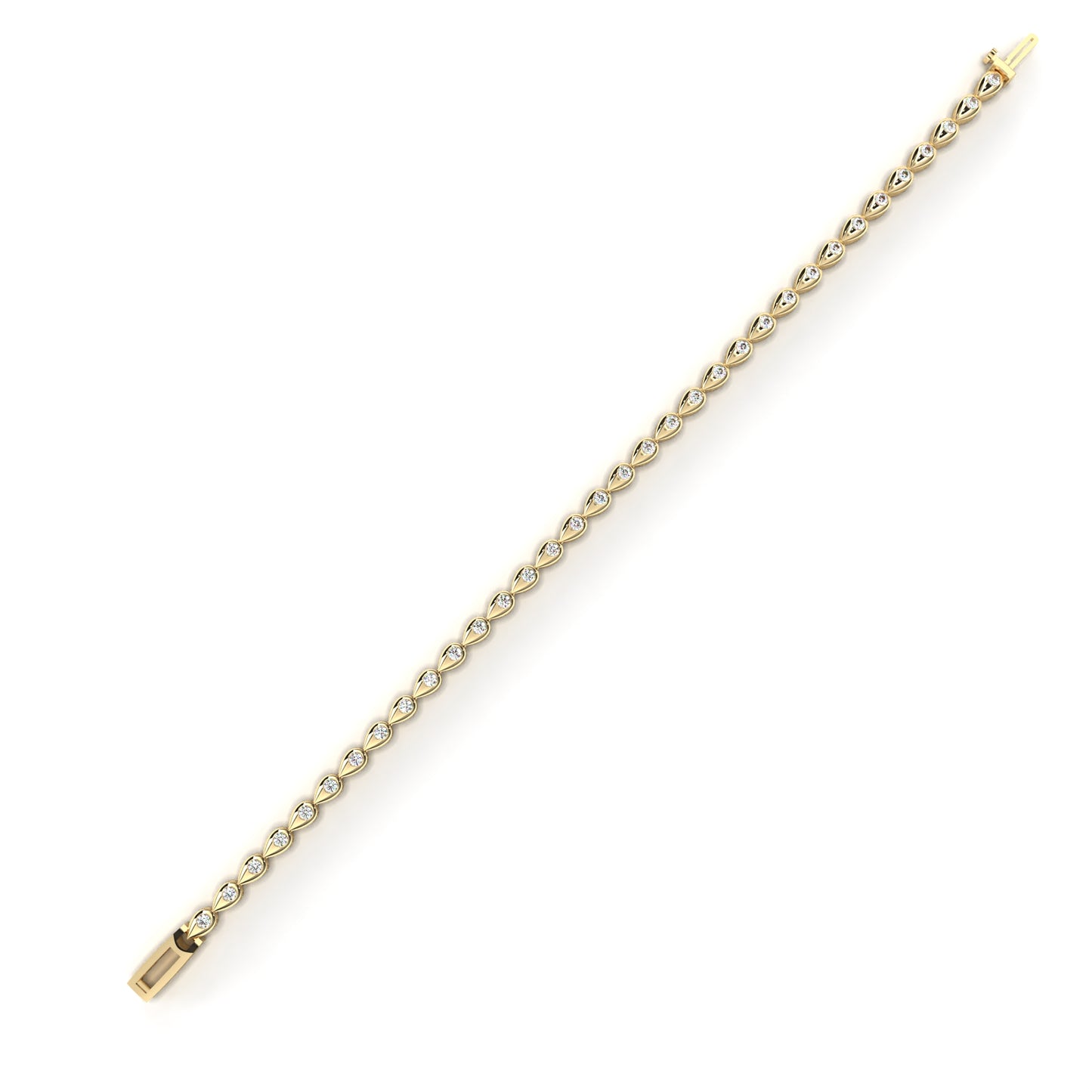 Twisted Diamond Link Tennis Bracelet