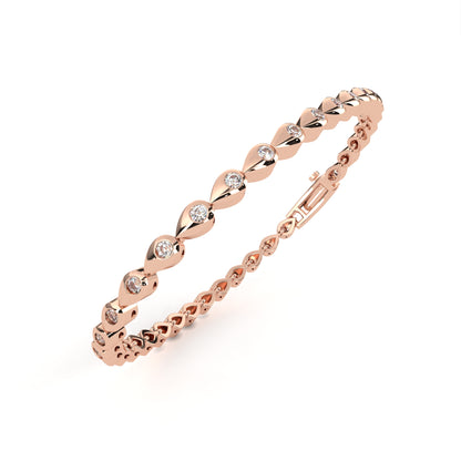 Twisted Diamond Link Tennis Bracelet