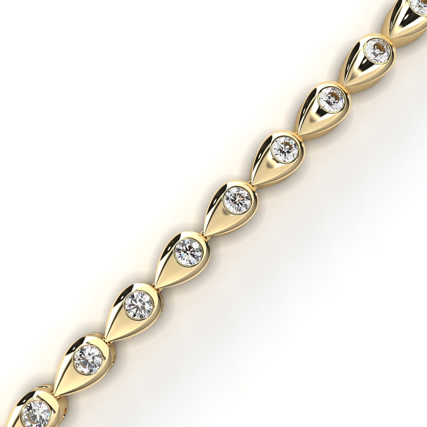 Twisted Diamond Link Tennis Bracelet