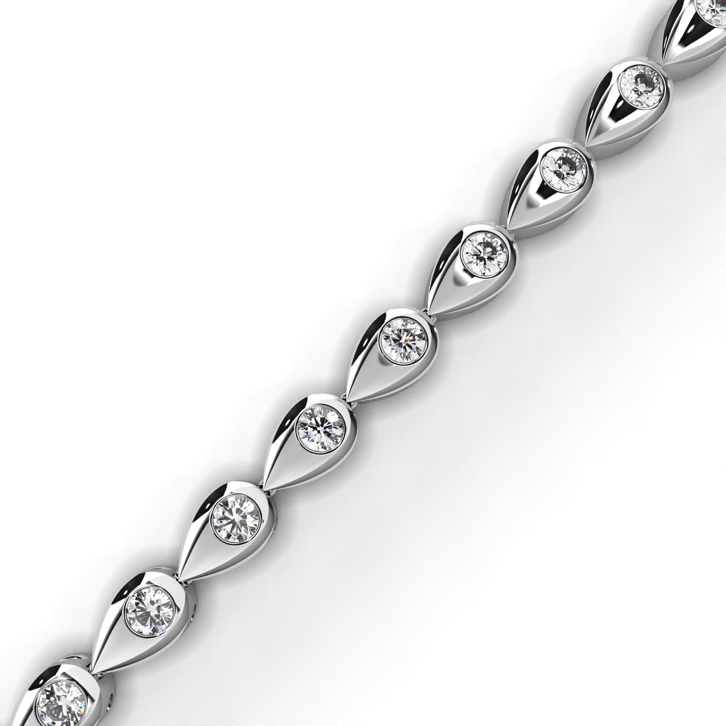 Twisted Diamond Link Tennis Bracelet