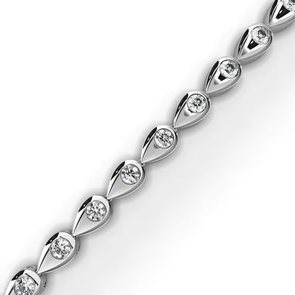 Twisted Diamond Link Tennis Bracelet