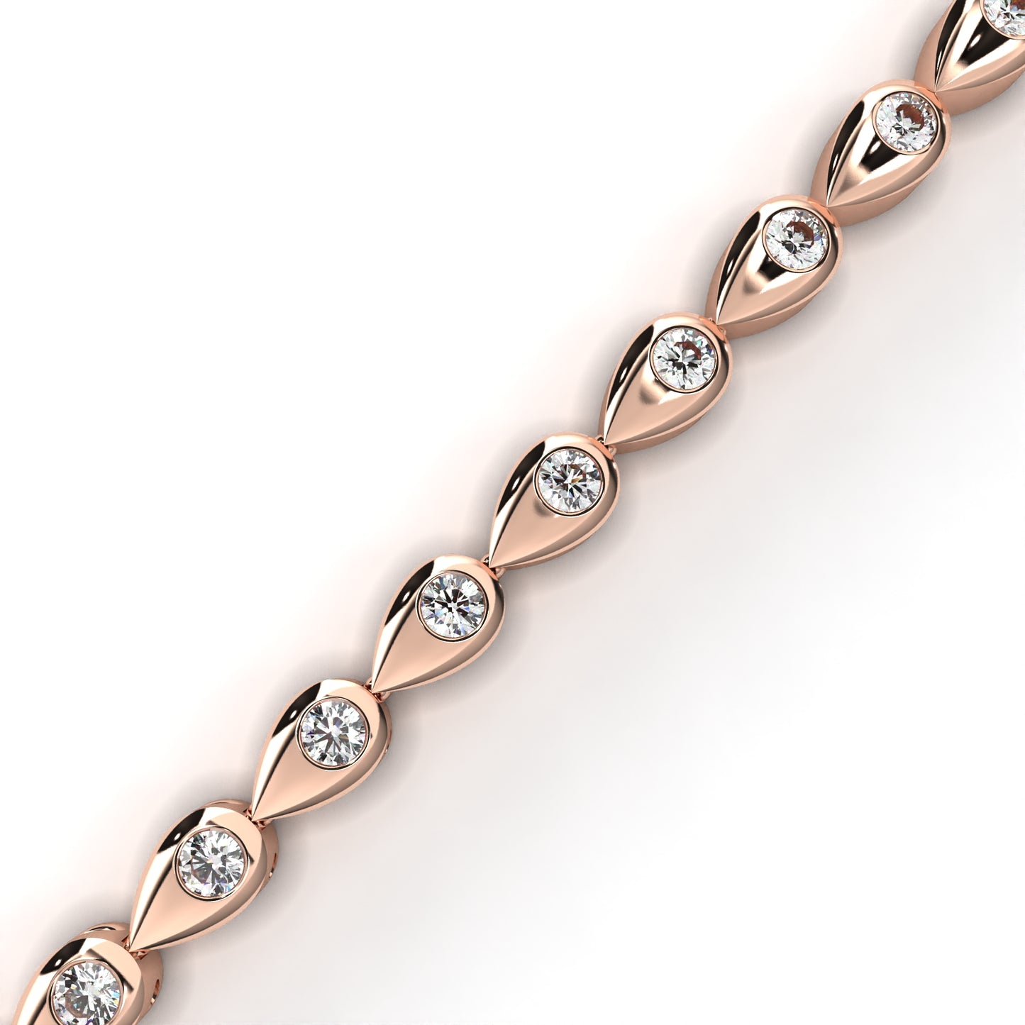 Twisted Diamond Link Tennis Bracelet