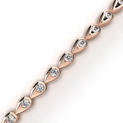 Twisted Diamond Link Tennis Bracelet