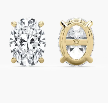 Solitaire Stud in 14KT Gold IGI Certified