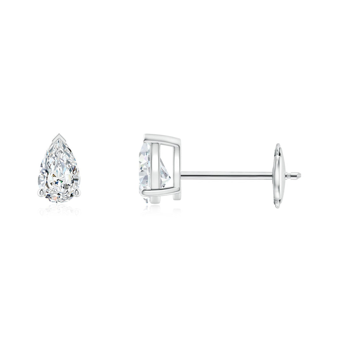 Solitaire Stud in 14KT Gold IGI Certified