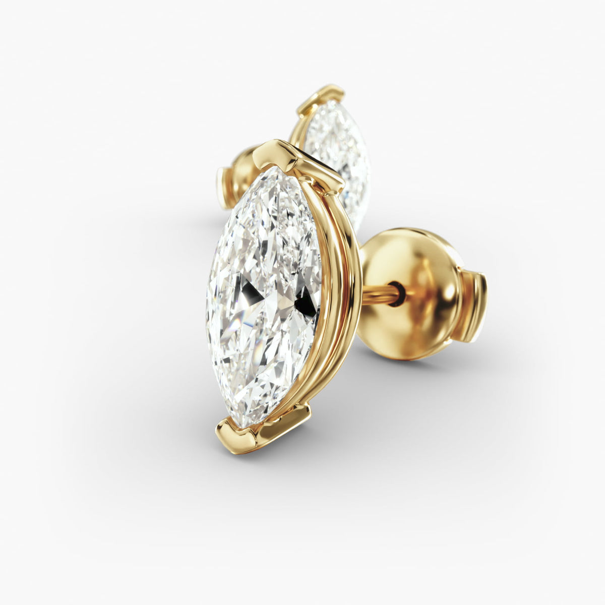 Solitaire Stud in 14KT Gold IGI Certified